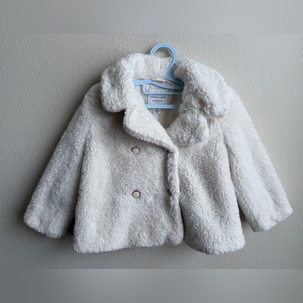 Janie and Jack Kids Cream Pea Coat